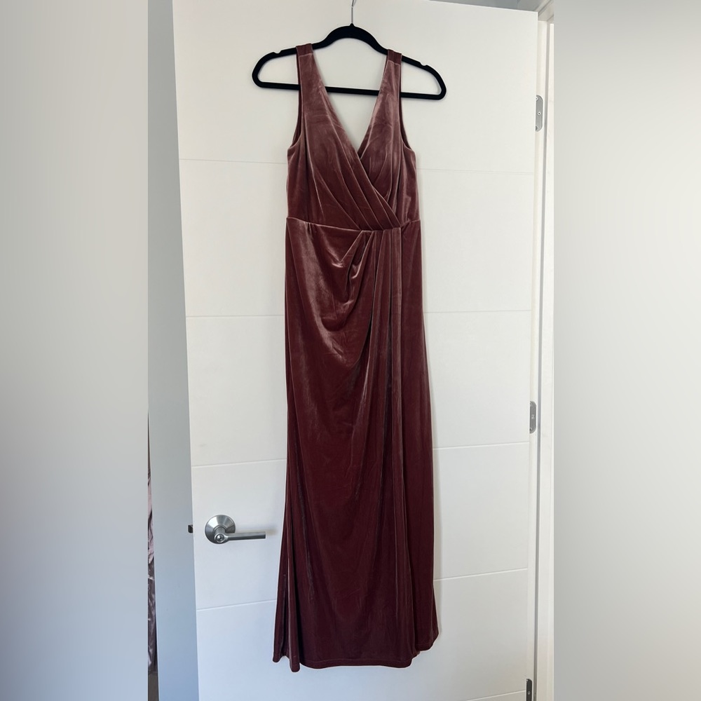 Revelry- Blair dusty rose braids maid in velvet
